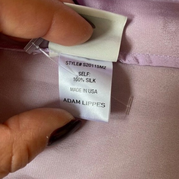 ADAM Lippes Purple Tank Top Sz 4 Womens BNWOT Silk - Picture 4 of 4
